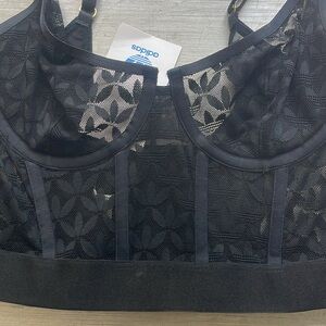 Adidas sheer logo corset bra size 34/B
